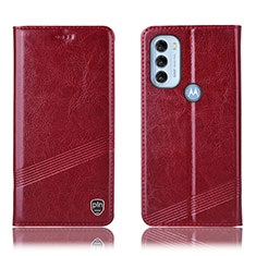 Coque Portefeuille Livre Cuir Etui Clapet H09P pour Motorola Moto G71 5G Rouge