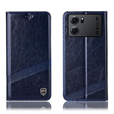 Coque Portefeuille Livre Cuir Etui Clapet H09P pour Oppo K10 5G Bleu