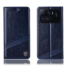 Coque Portefeuille Livre Cuir Etui Clapet H09P pour Xiaomi Mi 11 Ultra 5G Bleu