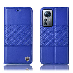 Coque Portefeuille Livre Cuir Etui Clapet H09P pour Xiaomi Mi 12 5G Bleu