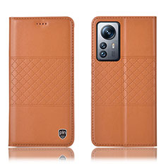 Coque Portefeuille Livre Cuir Etui Clapet H09P pour Xiaomi Mi 12 5G Orange