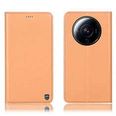 Coque Portefeuille Livre Cuir Etui Clapet H09P pour Xiaomi Mi 12 Ultra 5G Orange