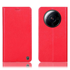 Coque Portefeuille Livre Cuir Etui Clapet H09P pour Xiaomi Mi 12 Ultra 5G Rouge