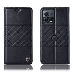 Coque Portefeuille Livre Cuir Etui Clapet H10P pour Motorola Moto Edge S30 Pro 5G Noir