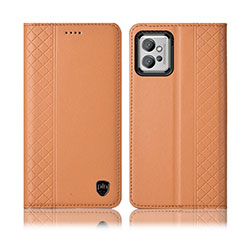 Coque Portefeuille Livre Cuir Etui Clapet H10P pour Motorola Moto G32 Orange