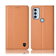 Coque Portefeuille Livre Cuir Etui Clapet H10P pour Motorola Moto G71 5G Orange