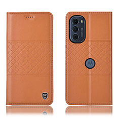 Coque Portefeuille Livre Cuir Etui Clapet H10P pour Motorola Moto G71s 5G Orange
