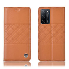 Coque Portefeuille Livre Cuir Etui Clapet H10P pour Oppo A53s 5G Orange