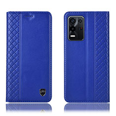 Coque Portefeuille Livre Cuir Etui Clapet H10P pour Oppo K9X 5G Bleu