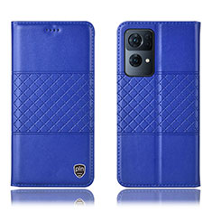 Coque Portefeuille Livre Cuir Etui Clapet H10P pour Oppo Reno7 Pro 5G Bleu