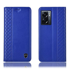 Coque Portefeuille Livre Cuir Etui Clapet H10P pour Realme V23i 5G Bleu