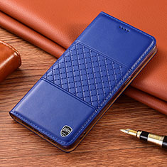 Coque Portefeuille Livre Cuir Etui Clapet H10P pour Samsung Galaxy S21 FE 5G Bleu