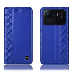 Coque Portefeuille Livre Cuir Etui Clapet H10P pour Xiaomi Mi 11 Ultra 5G Bleu