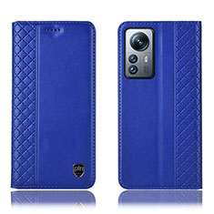 Coque Portefeuille Livre Cuir Etui Clapet H10P pour Xiaomi Mi 12 5G Bleu