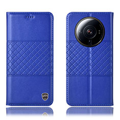 Coque Portefeuille Livre Cuir Etui Clapet H10P pour Xiaomi Mi 12S Ultra 5G Bleu