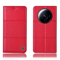 Coque Portefeuille Livre Cuir Etui Clapet H10P pour Xiaomi Mi 12S Ultra 5G Rouge