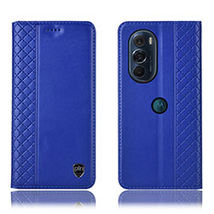 Coque Portefeuille Livre Cuir Etui Clapet H11P pour Motorola Moto Edge 30 Pro 5G Bleu