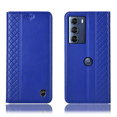 Coque Portefeuille Livre Cuir Etui Clapet H11P pour Motorola Moto Edge S30 5G Bleu