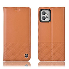 Coque Portefeuille Livre Cuir Etui Clapet H11P pour Motorola Moto G32 Orange