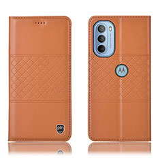 Coque Portefeuille Livre Cuir Etui Clapet H11P pour Motorola Moto G41 Orange