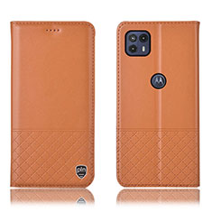 Coque Portefeuille Livre Cuir Etui Clapet H11P pour Motorola Moto G50 5G Orange