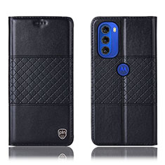 Coque Portefeuille Livre Cuir Etui Clapet H11P pour Motorola Moto G51 5G Noir