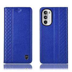 Coque Portefeuille Livre Cuir Etui Clapet H11P pour Motorola Moto G82 5G Bleu