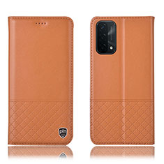Coque Portefeuille Livre Cuir Etui Clapet H11P pour OnePlus Nord N200 5G Orange