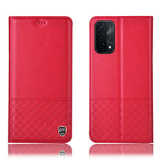 Coque Portefeuille Livre Cuir Etui Clapet H11P pour OnePlus Nord N200 5G Rouge