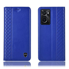 Coque Portefeuille Livre Cuir Etui Clapet H11P pour Oppo A36 Bleu