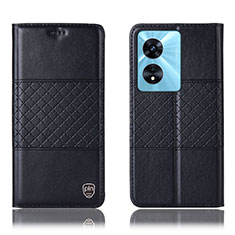 Coque Portefeuille Livre Cuir Etui Clapet H11P pour Oppo A58 5G Noir