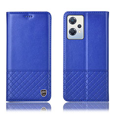 Coque Portefeuille Livre Cuir Etui Clapet H11P pour Oppo K10X 5G Bleu