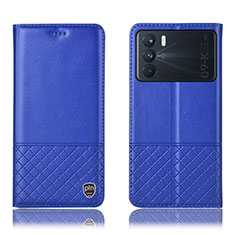 Coque Portefeuille Livre Cuir Etui Clapet H11P pour Oppo K9 Pro 5G Bleu