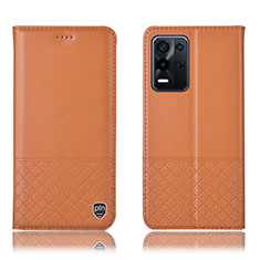 Coque Portefeuille Livre Cuir Etui Clapet H11P pour Oppo K9X 5G Orange