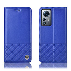 Coque Portefeuille Livre Cuir Etui Clapet H11P pour Xiaomi Mi 12 5G Bleu