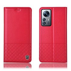 Coque Portefeuille Livre Cuir Etui Clapet H11P pour Xiaomi Mi 12 5G Rouge