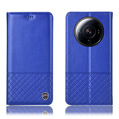 Coque Portefeuille Livre Cuir Etui Clapet H11P pour Xiaomi Mi 12 Ultra 5G Bleu