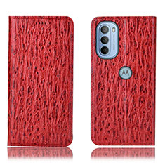Coque Portefeuille Livre Cuir Etui Clapet H15P pour Motorola Moto G41 Rouge