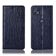 Coque Portefeuille Livre Cuir Etui Clapet H15P pour Motorola Moto G50 5G Bleu