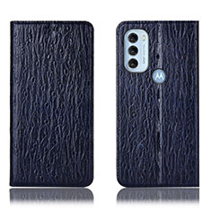 Coque Portefeuille Livre Cuir Etui Clapet H15P pour Motorola Moto G71 5G Bleu