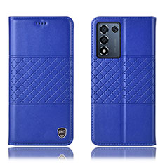 Coque Portefeuille Livre Cuir Etui Clapet H15P pour Oppo K9S 5G Bleu