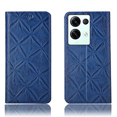 Coque Portefeuille Livre Cuir Etui Clapet H15P pour Oppo Reno8 Pro+ Plus 5G Bleu
