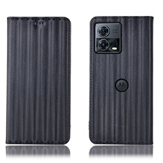 Coque Portefeuille Livre Cuir Etui Clapet H16P pour Motorola Moto Edge 30 Fusion 5G Noir