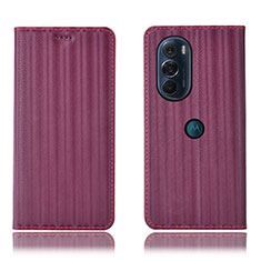 Coque Portefeuille Livre Cuir Etui Clapet H16P pour Motorola Moto Edge Plus (2022) 5G Violet
