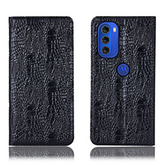 Coque Portefeuille Livre Cuir Etui Clapet H17P pour Motorola Moto G51 5G Noir
