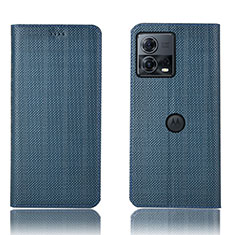 Coque Portefeuille Livre Cuir Etui Clapet H17P pour Motorola Moto S30 Pro 5G Bleu