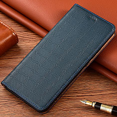 Coque Portefeuille Livre Cuir Etui Clapet H17P pour Samsung Galaxy A03s Bleu