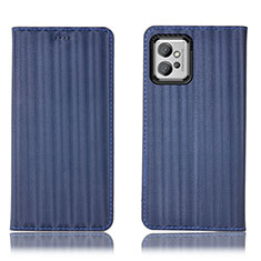 Coque Portefeuille Livre Cuir Etui Clapet H18P pour Motorola Moto G32 Bleu