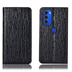Coque Portefeuille Livre Cuir Etui Clapet H18P pour Motorola Moto G51 5G Noir