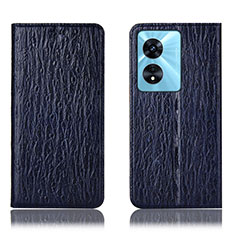Coque Portefeuille Livre Cuir Etui Clapet H18P pour Oppo A1 Pro 5G Bleu